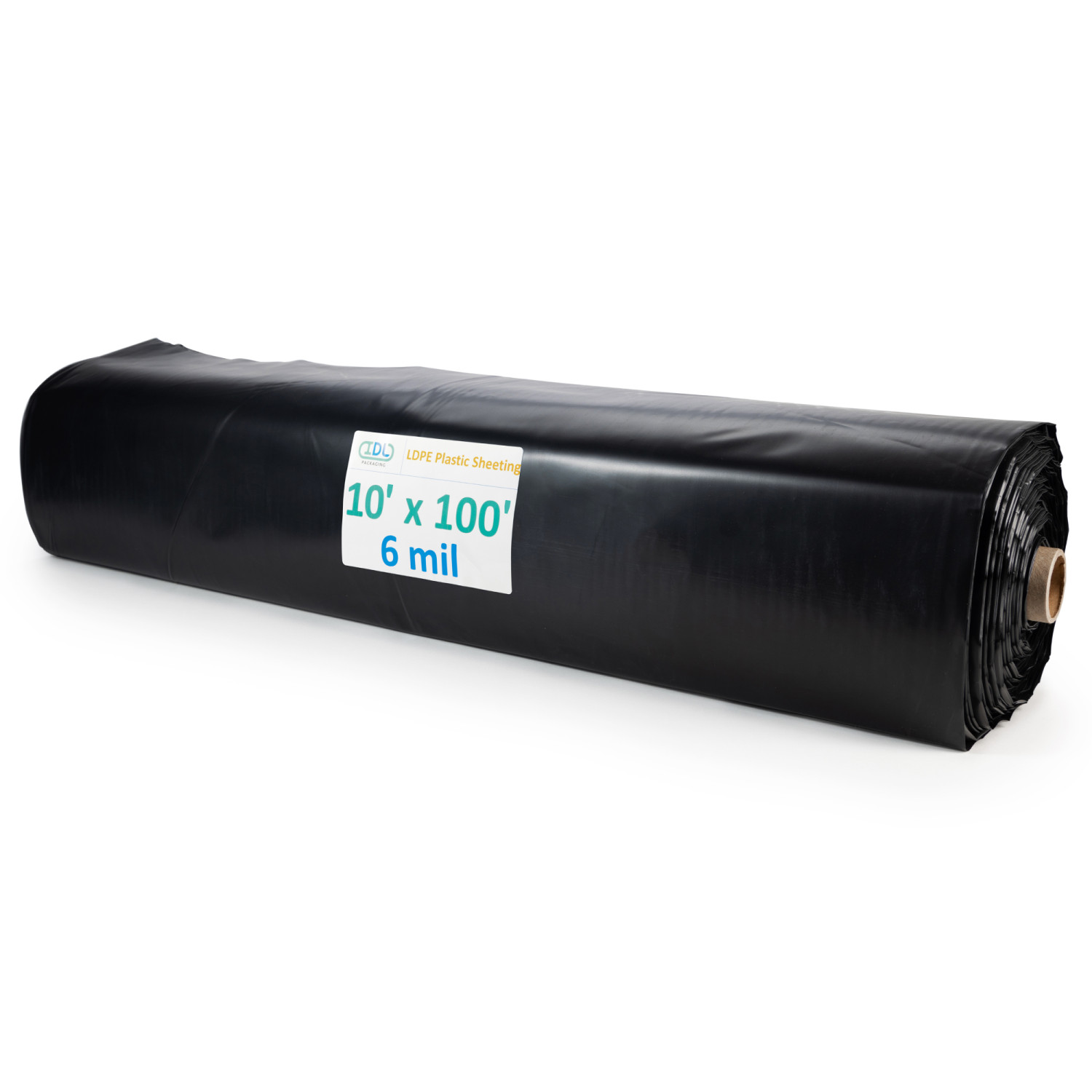 10' x 100' Black 6 mil Greenhouse Plastic Sheeting, LDPE Film Roll, 1000 sq. ft. Area 2